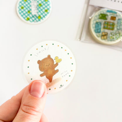 mizutama / Limited Edition / Circle Flake Stickers (beige / 50 different stickers)