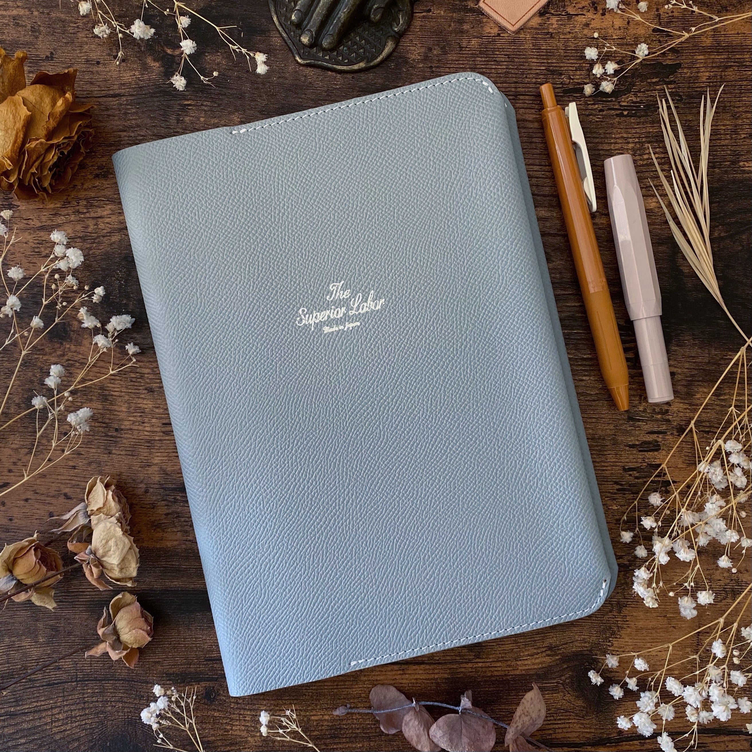Limited Edition / The Superior Labor / Calf Leather Notebook Cover (A5) - Gray