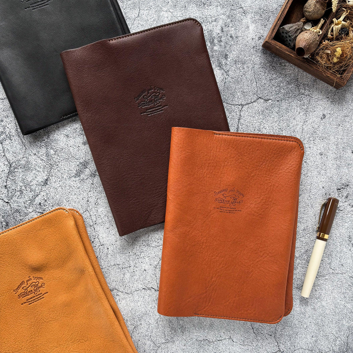 The Superior Labor / Oil Leather A5 Notebook Cover - Light Brown