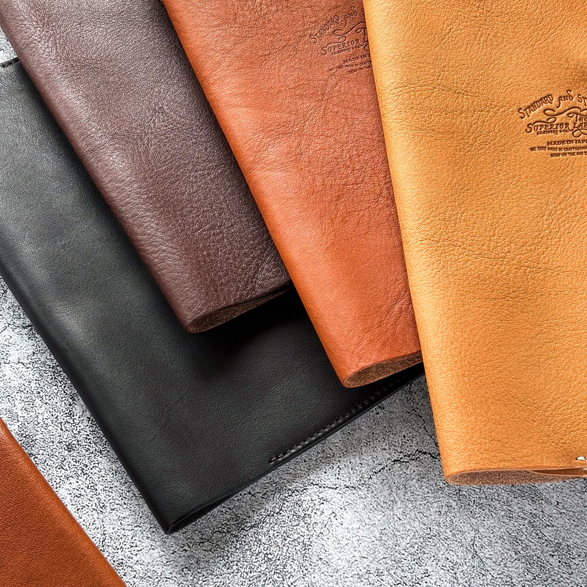 The Superior Labor / Oil Leather A5 Notebook Cover - Light Brown