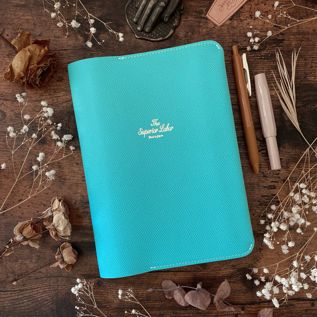 Last Stock Limited Edition The Superior Labor Calf Leather Notebook Cover (A5) - Blue