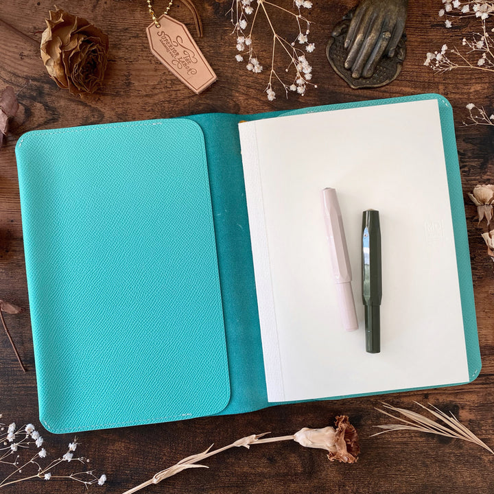 Last Stock Limited Edition The Superior Labor Calf Leather Notebook Cover (A5) - Blue