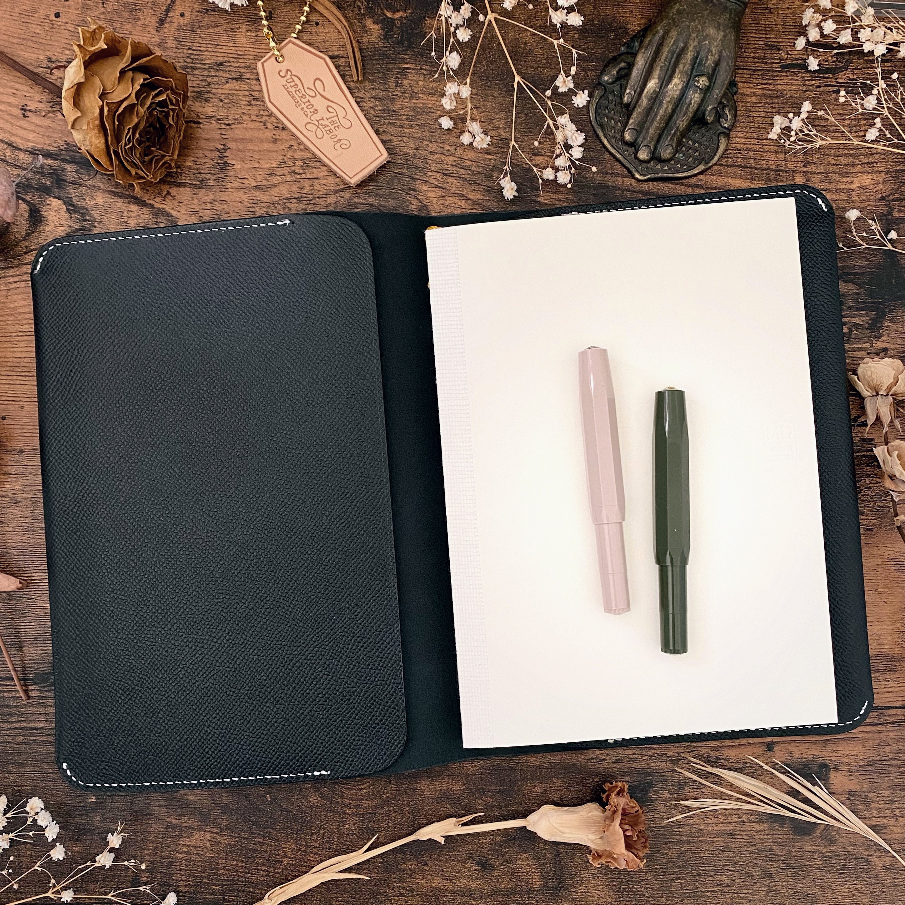 Limited Edition / The Superior Labor / Calf Leather Notebook Cover (A5) - Black