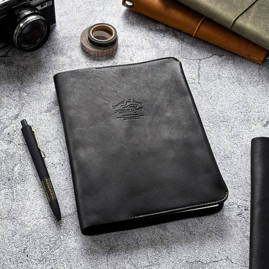 The Superior Labor / Oil Leather A5 Notebook Cover - Black