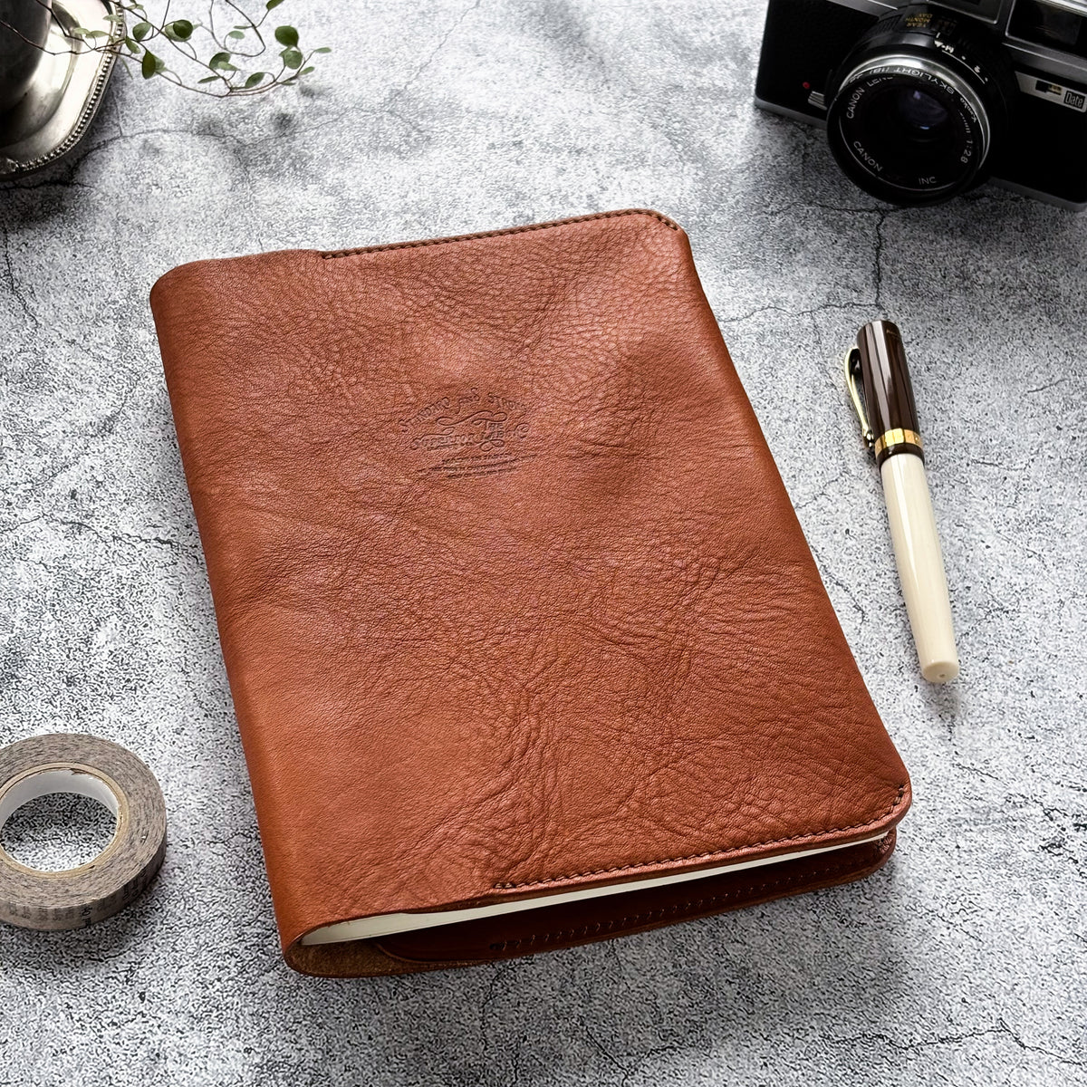 The Superior Labor / Oil Leather A5 Notebook Cover - Light Brown