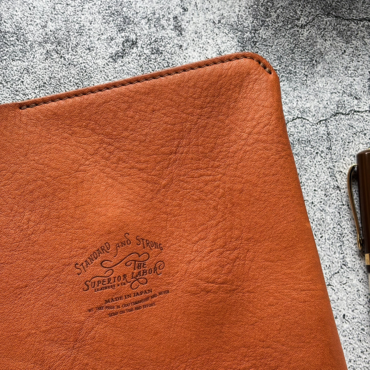 The Superior Labor / Oil Leather A5 Notebook Cover - Light Brown