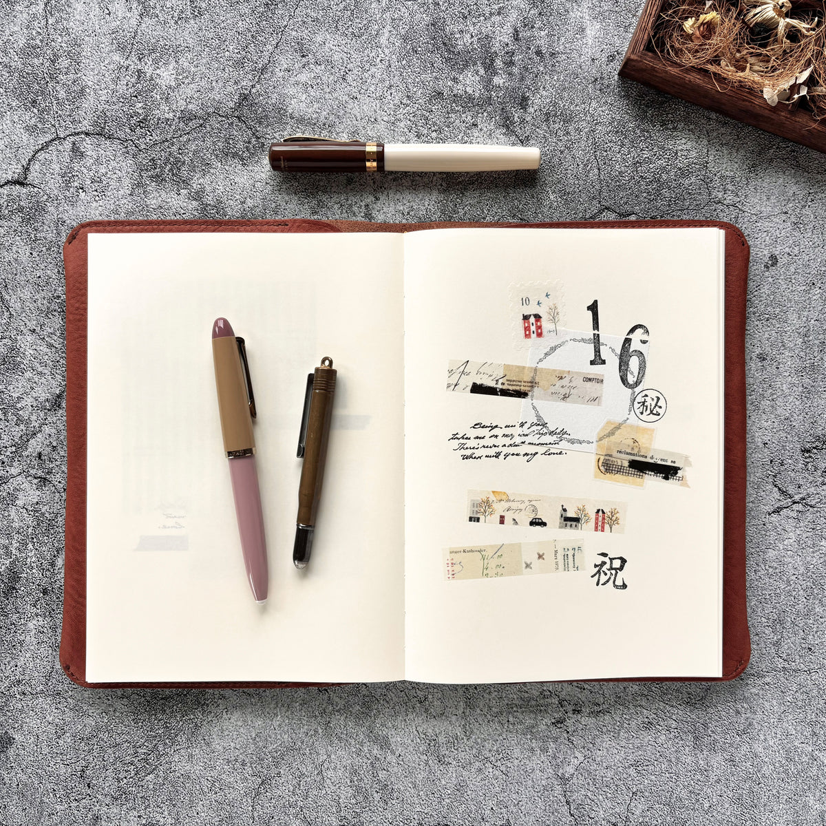 The Superior Labor / Oil Leather A5 Notebook Cover - Light Brown