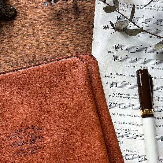 The Superior Labor / Oil Leather A5 Notebook Cover - Light Brown