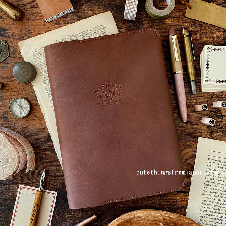 TSL Leather Notebook Cover - Brown (A5)