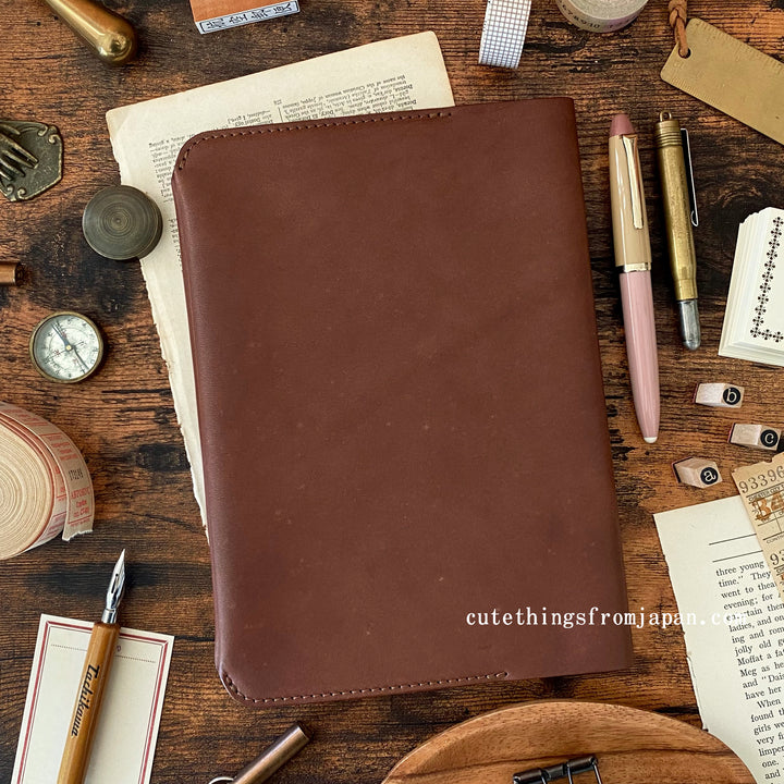 TSL Leather Notebook Cover - Brown (A5)