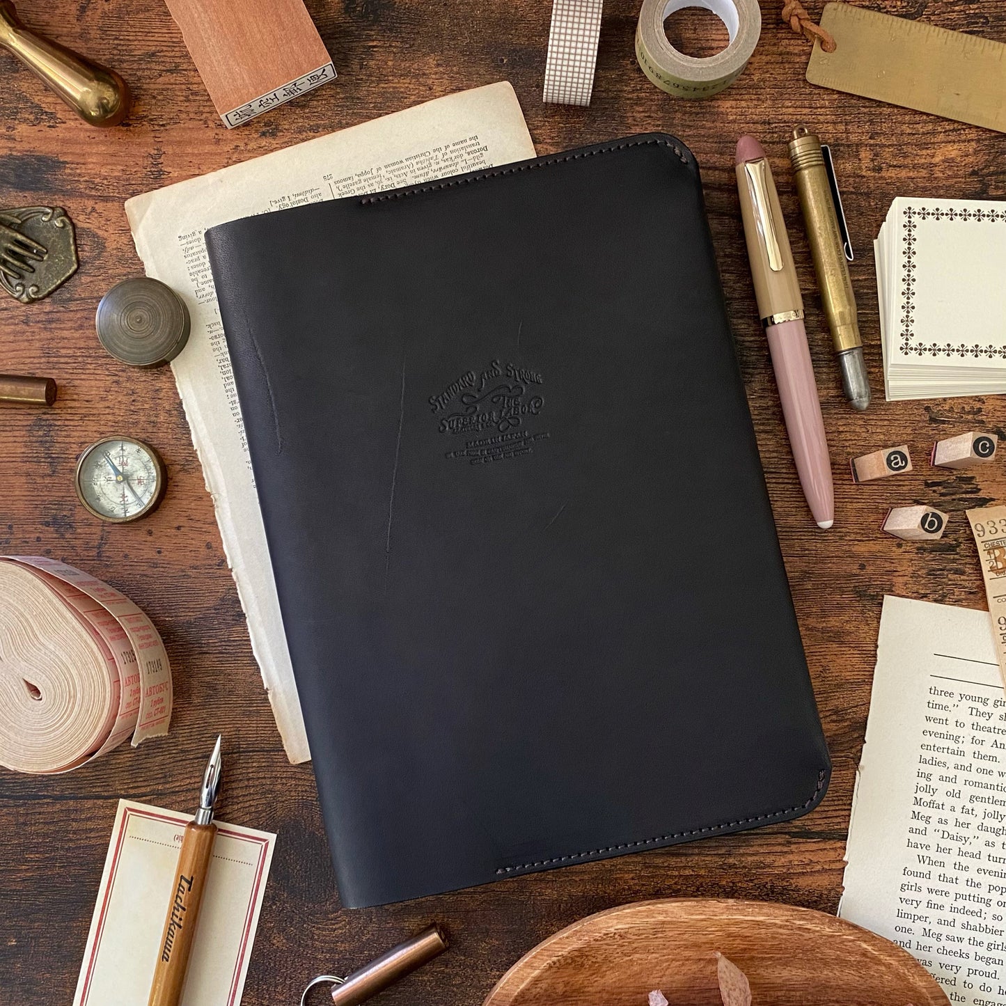 The Superior Labor / Leather Notebook Cover - Black (A5)