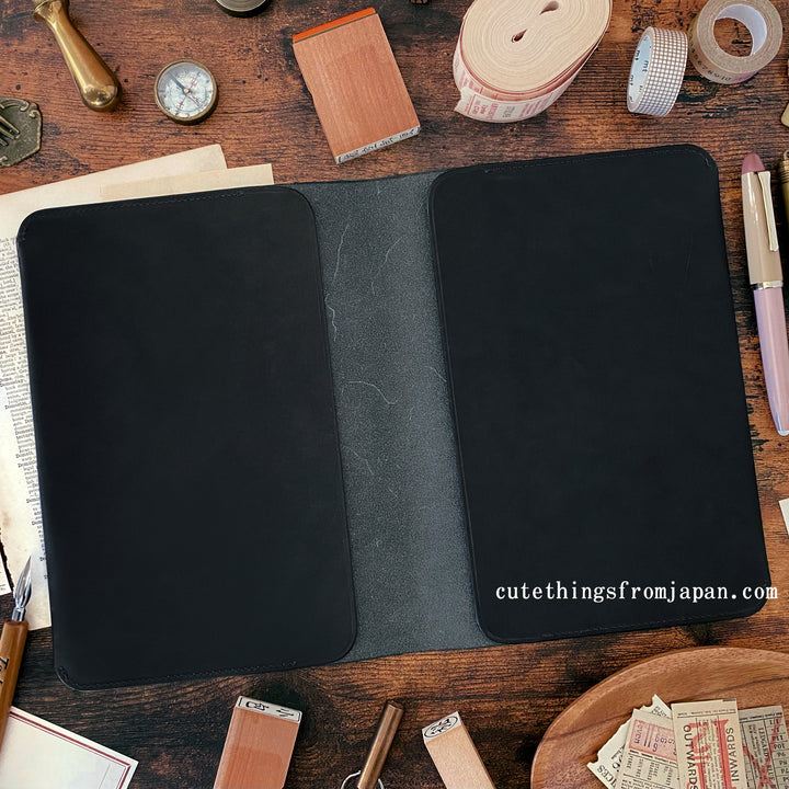 TSL Leather Notebook Cover - Black (A5)