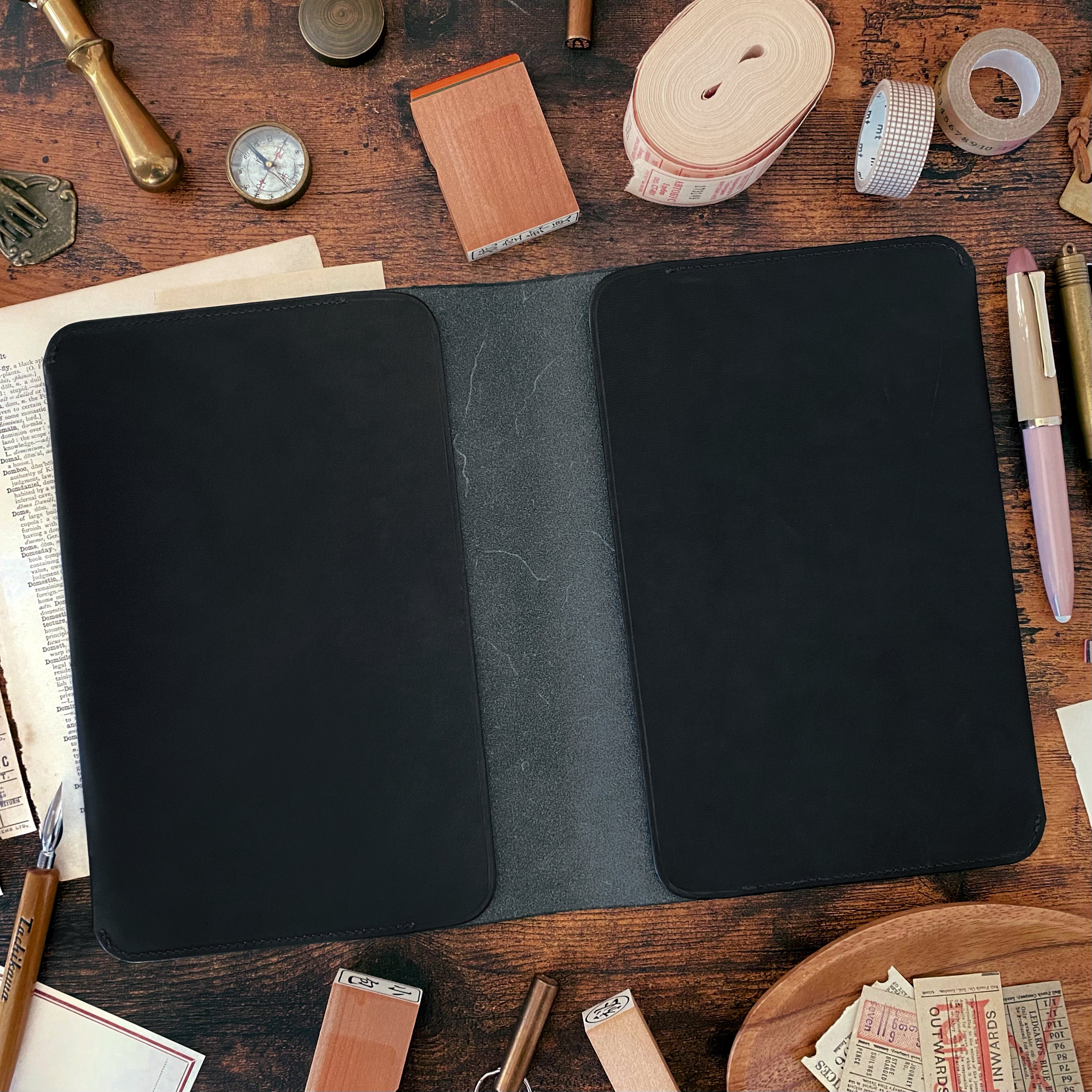 The Superior Labor / Leather Notebook Cover - Black (A5)