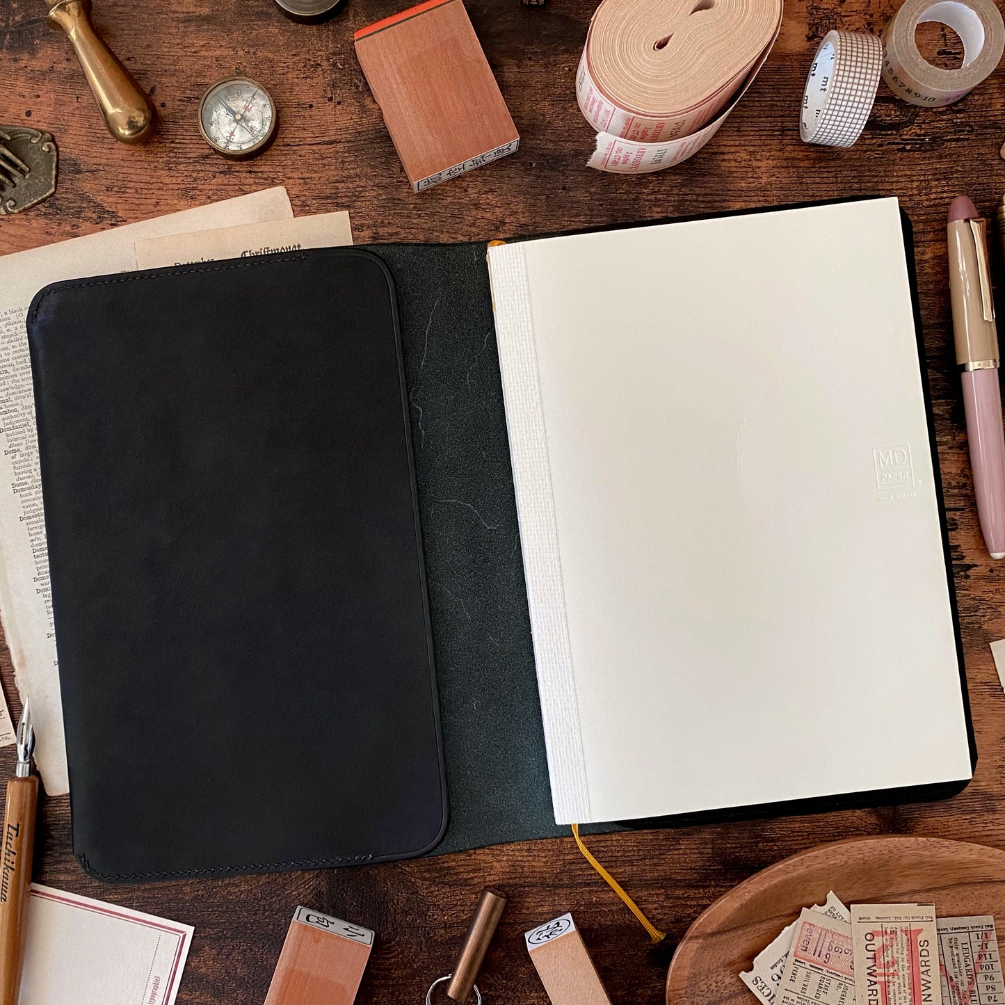 The Superior Labor / Leather Notebook Cover - Black (A5)