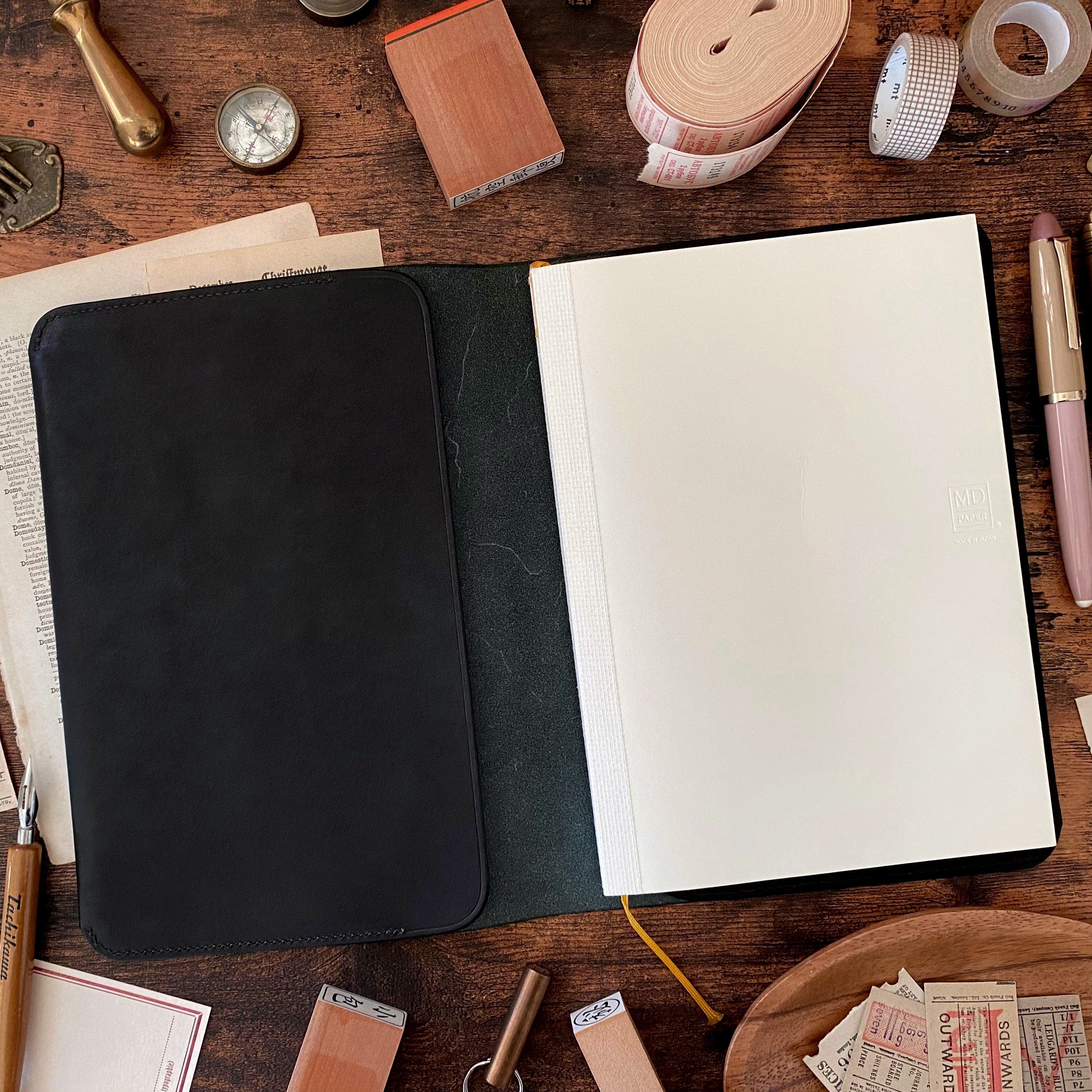 The Superior Labor / Leather Notebook Cover - Black (A5)