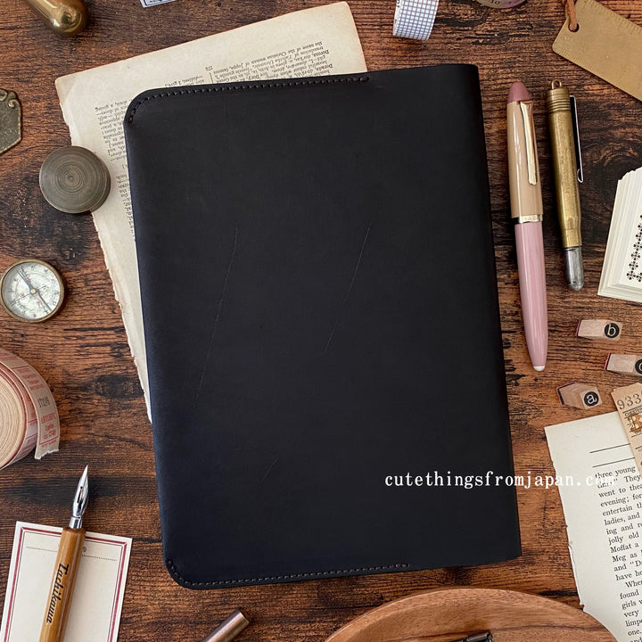 TSL Leather Notebook Cover - Black (A5)