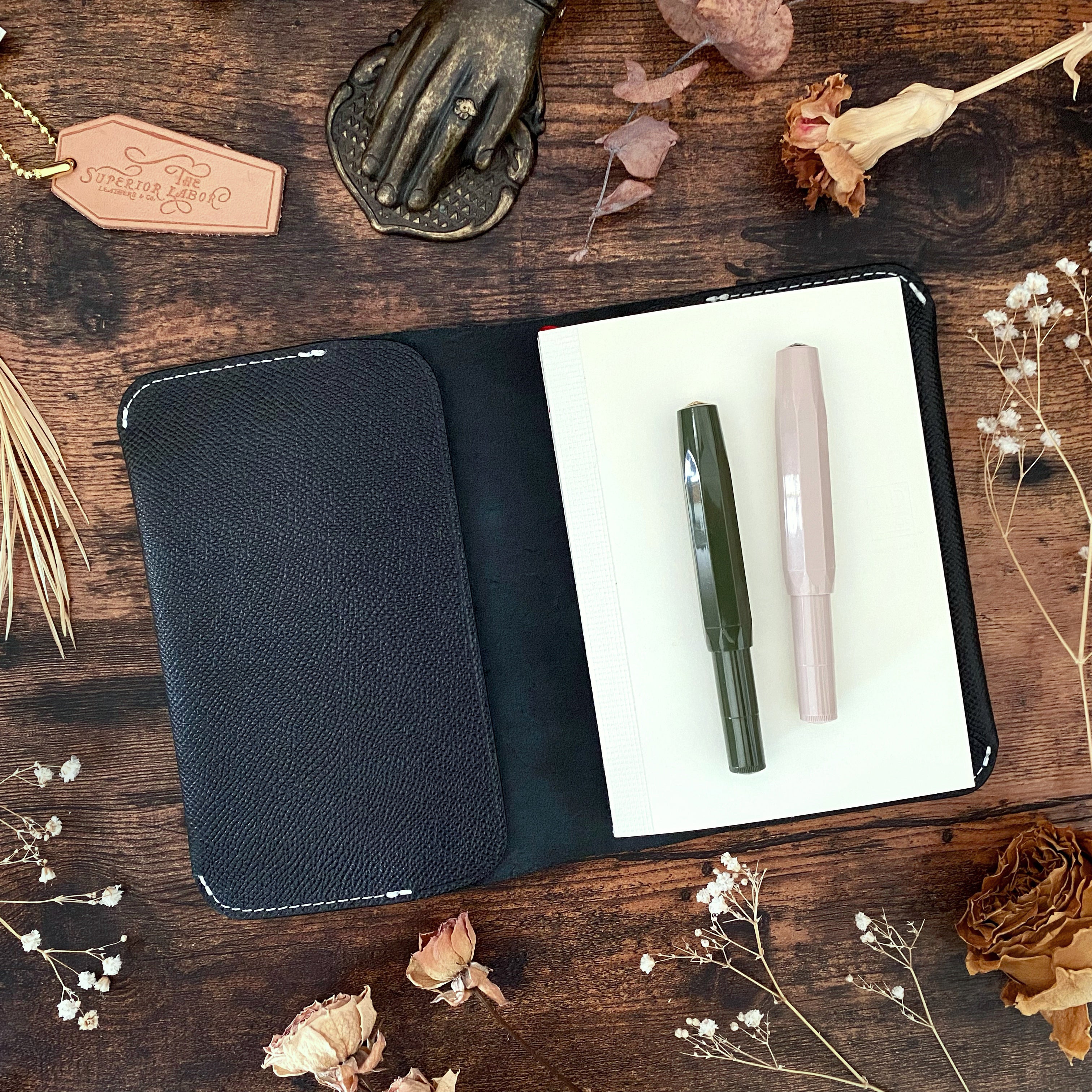 Limited Edition The Superior Labor / Calf Leather Notebook Cover (A6) - Black