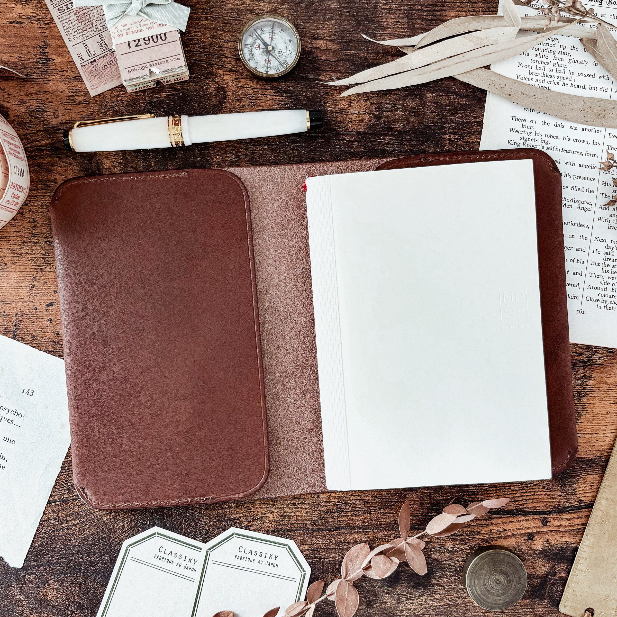 The Superior Labor / Leather Notebook Cover - Brown (A6)