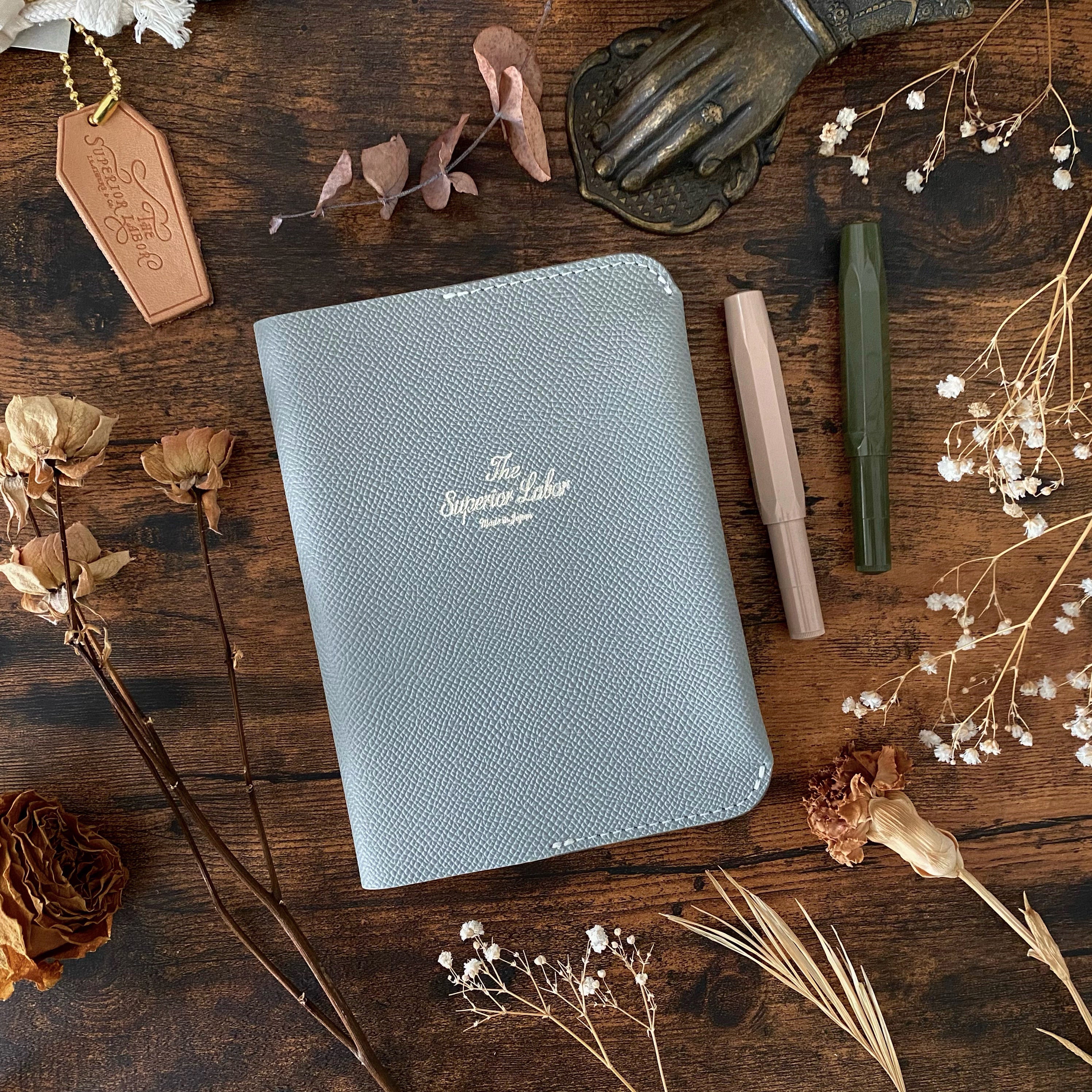 Limited Edition / The Superior Labor / Calf Leather Notebook Cover (A6) - Gray