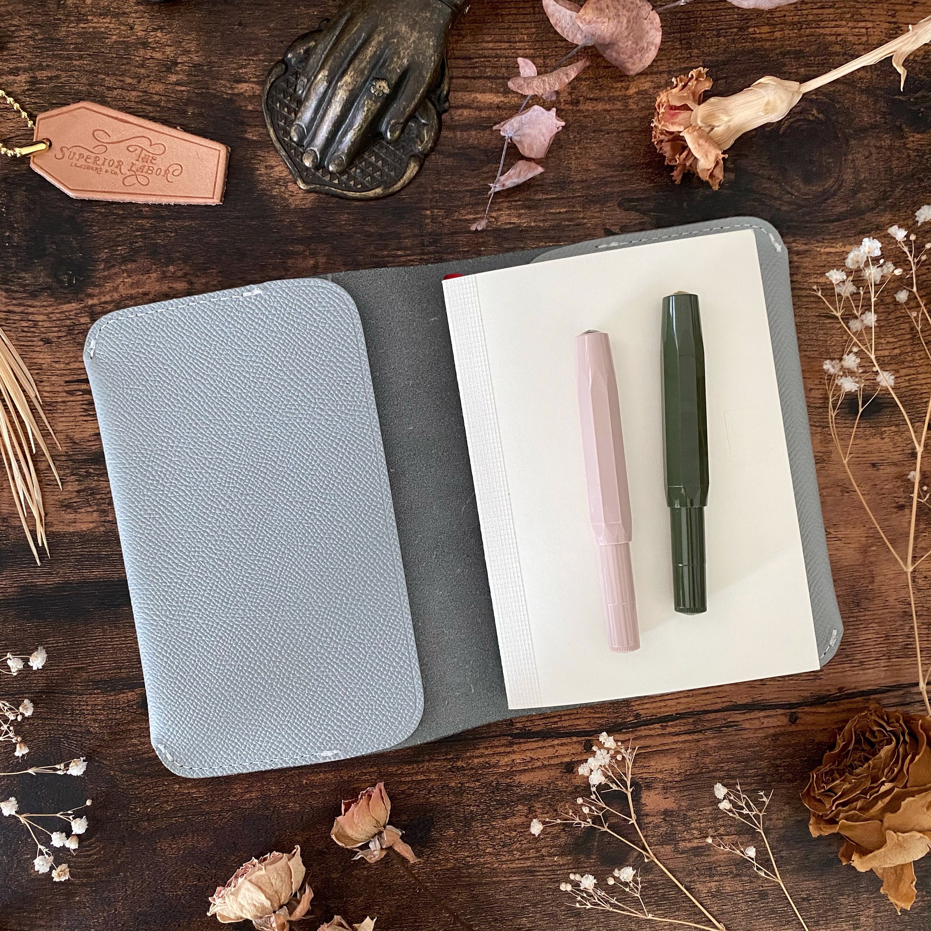 Limited Edition / The Superior Labor / Calf Leather Notebook Cover (A6) - Gray