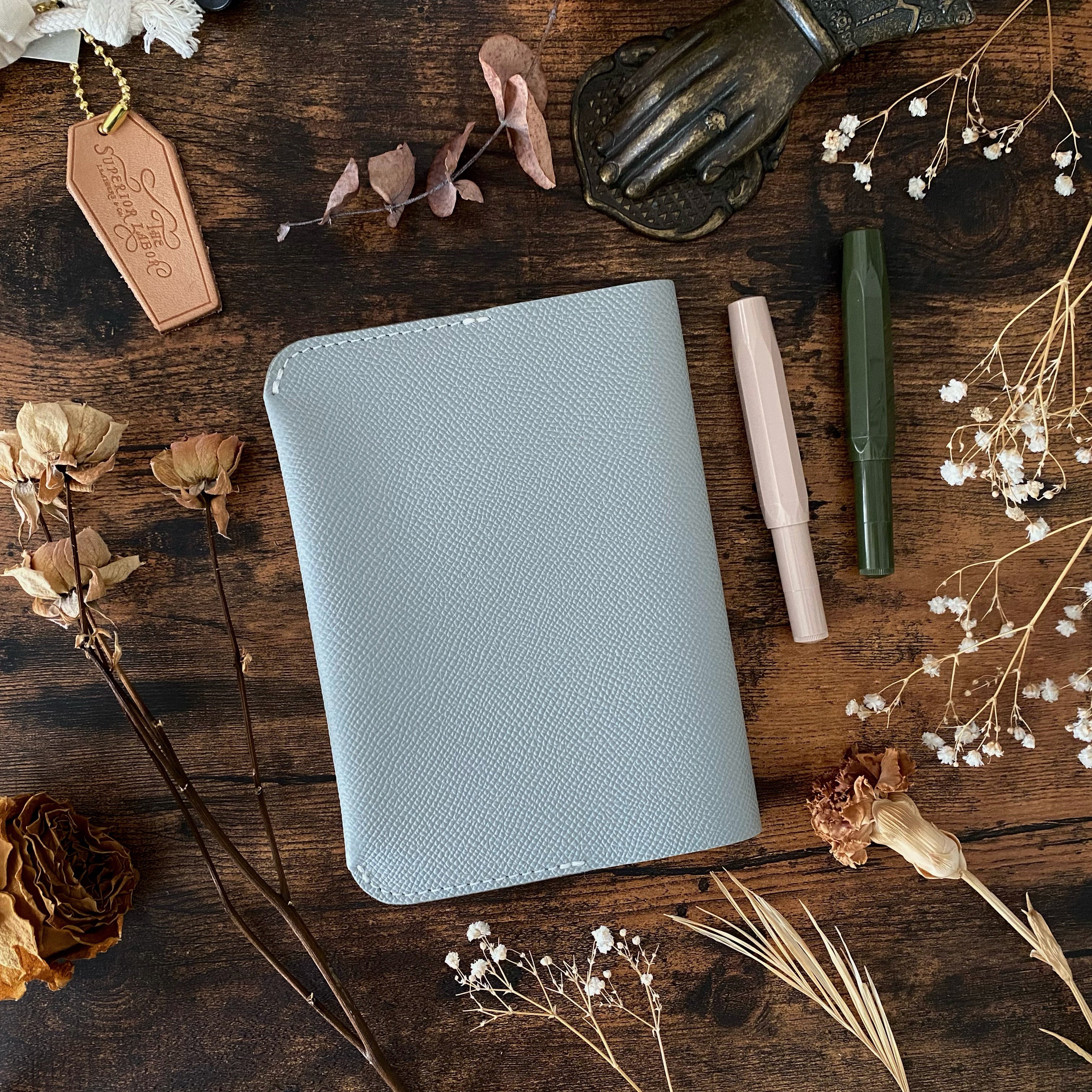 Limited Edition / The Superior Labor / Calf Leather Notebook Cover (A6) - Gray