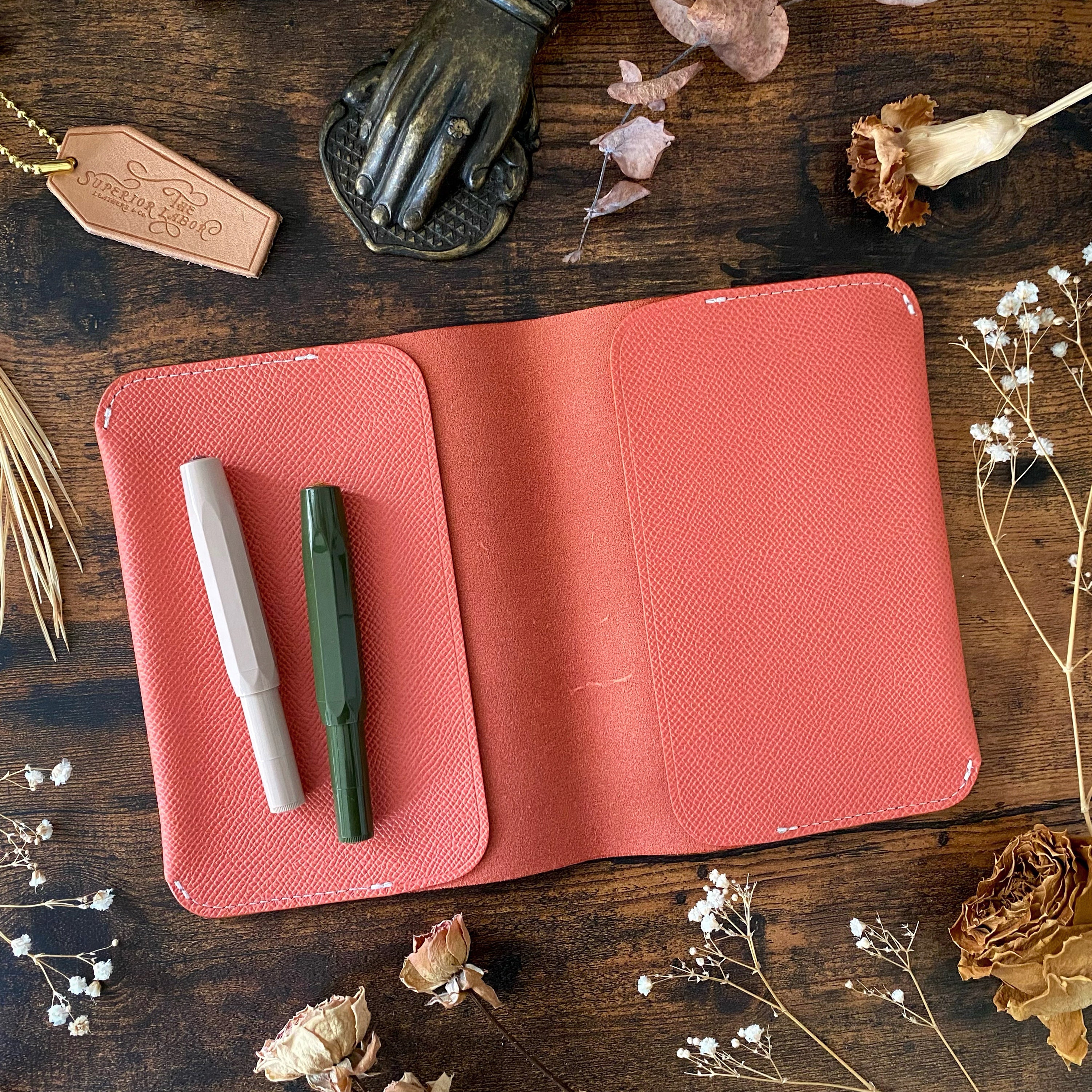 Limited Edition / The Superior Labor / Calf Leather Notebook Cover (A6) - Pink