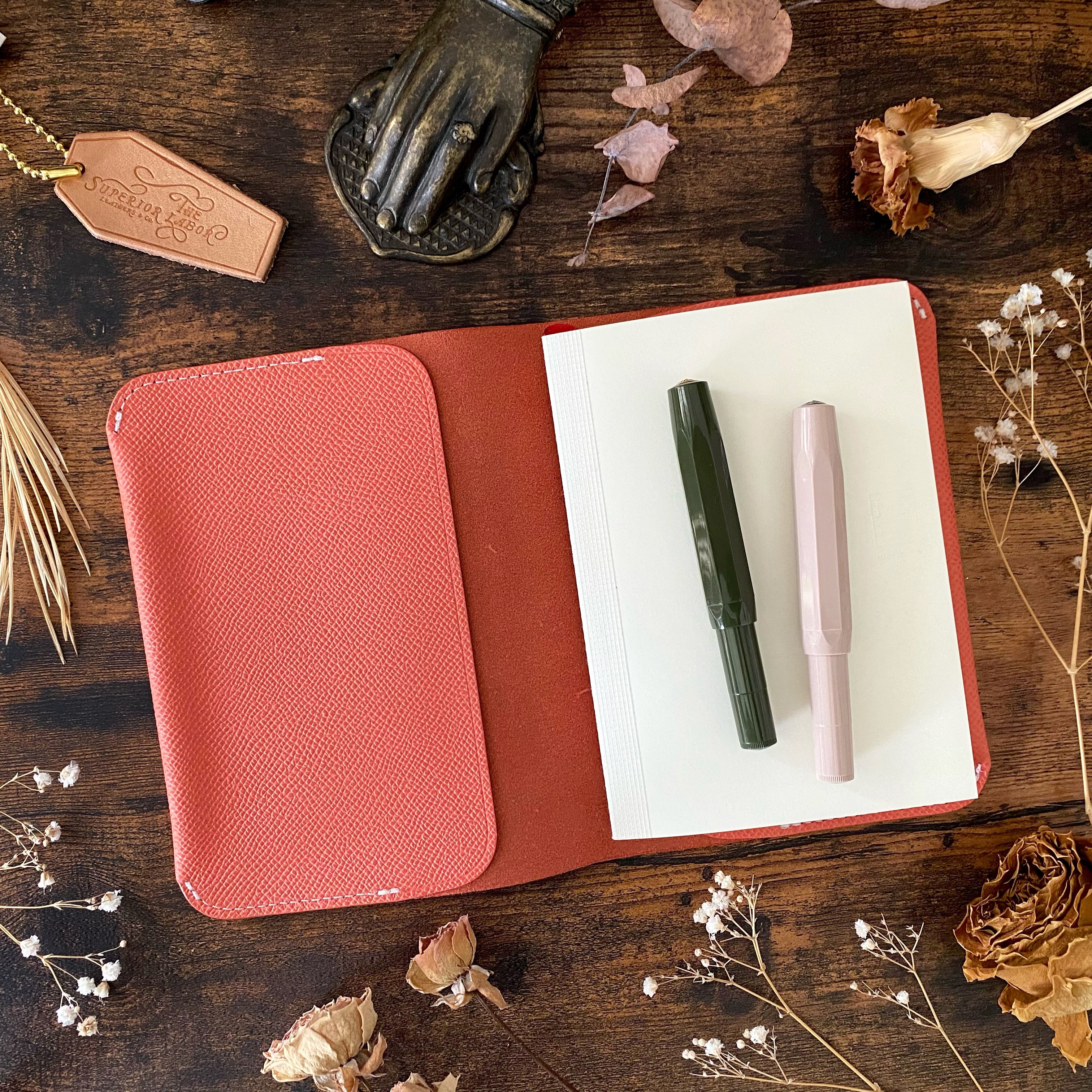 Limited Edition / The Superior Labor / Calf Leather Notebook Cover (A6) - Pink
