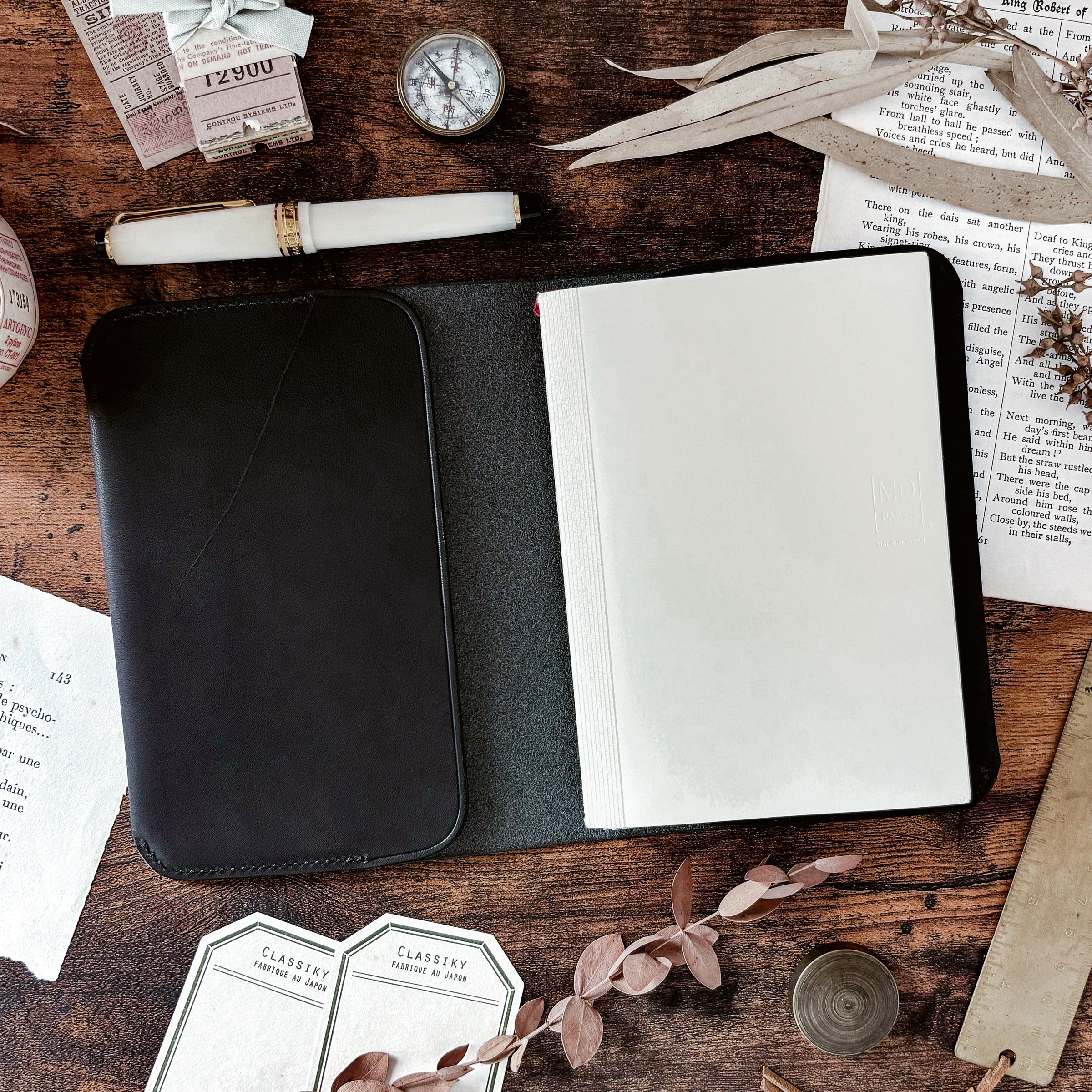 The Superior Labor / Leather Notebook Cover - Black (A6)