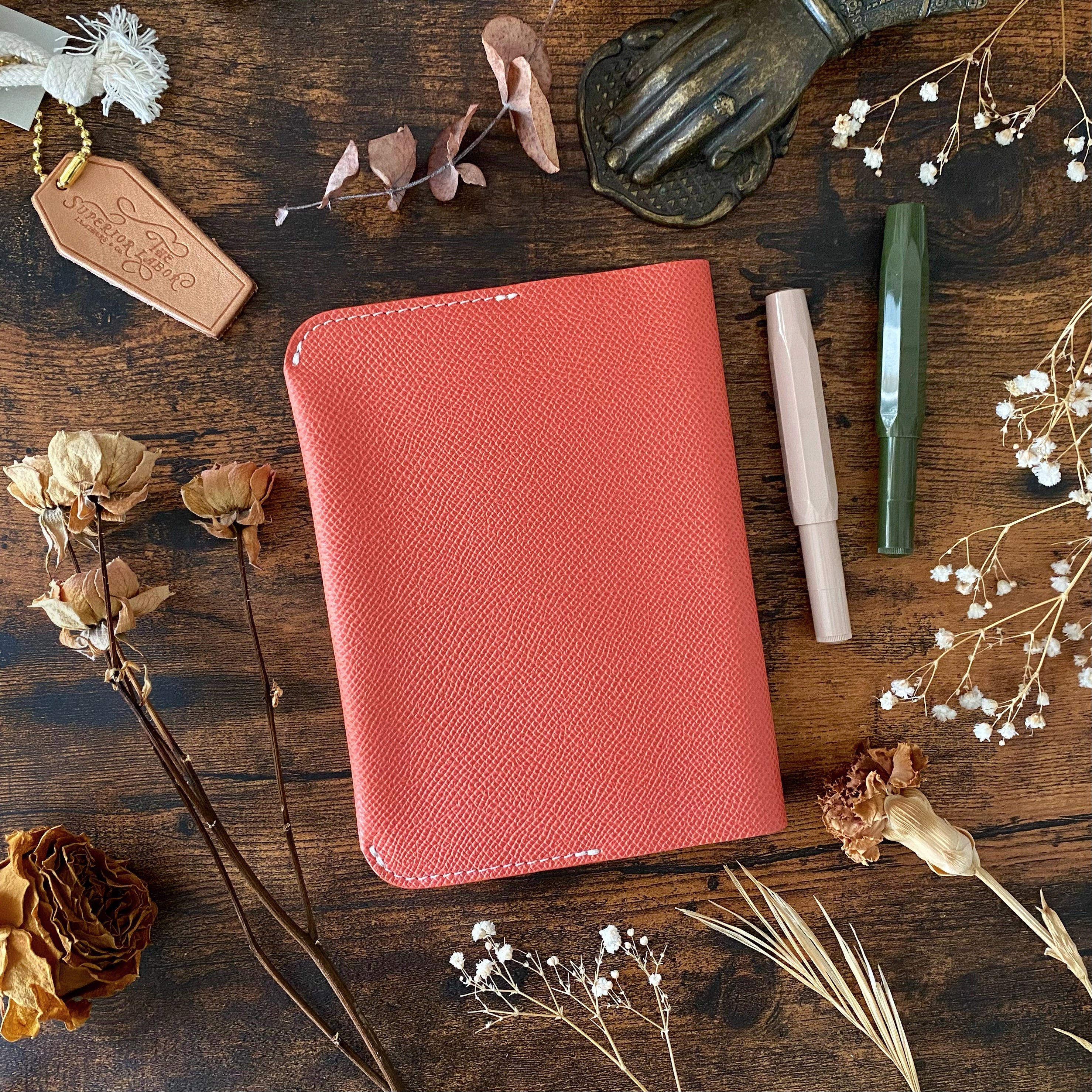 Limited Edition / The Superior Labor / Calf Leather Notebook Cover (A6) - Pink