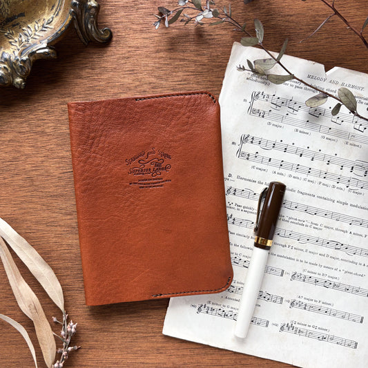 The Superior Labor / Oil Leather A6 Notebook Cover - Light Brown