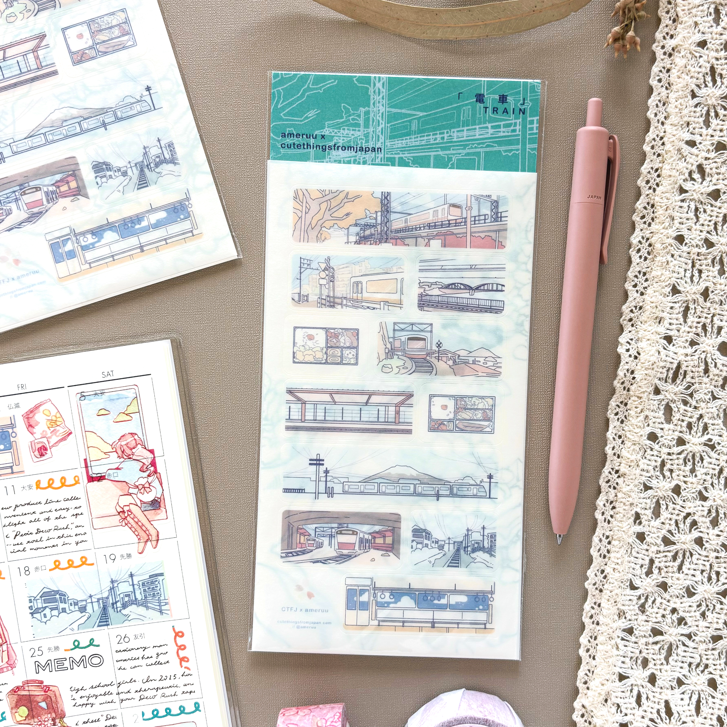 Ame x CTFJ / Stickers - Train Journey in Japan