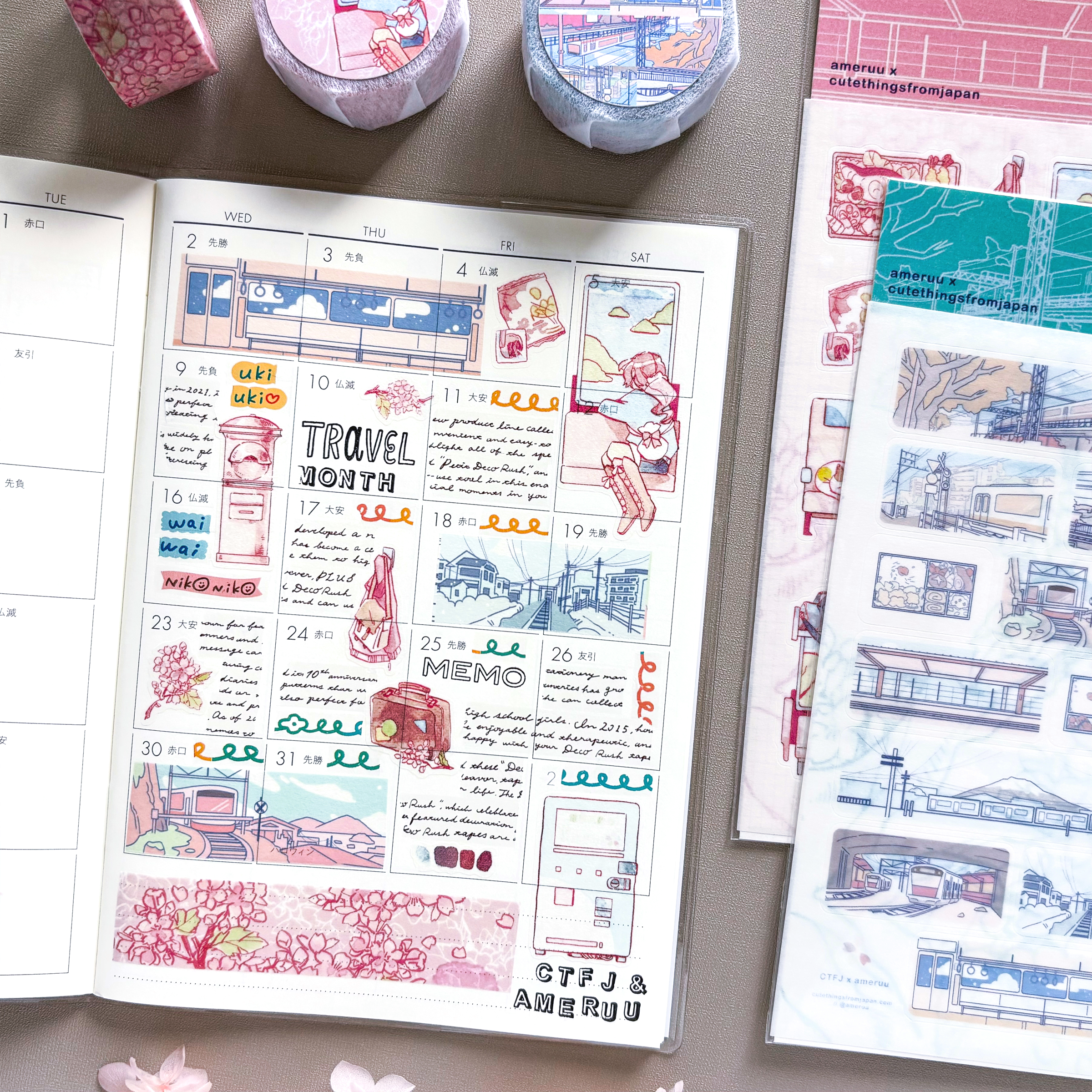Ame x CTFJ / Stickers - Train Journey in Japan