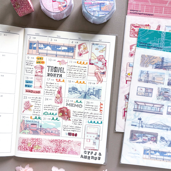 Ame x CTFJ Washi Tape - Train Journey in Japan