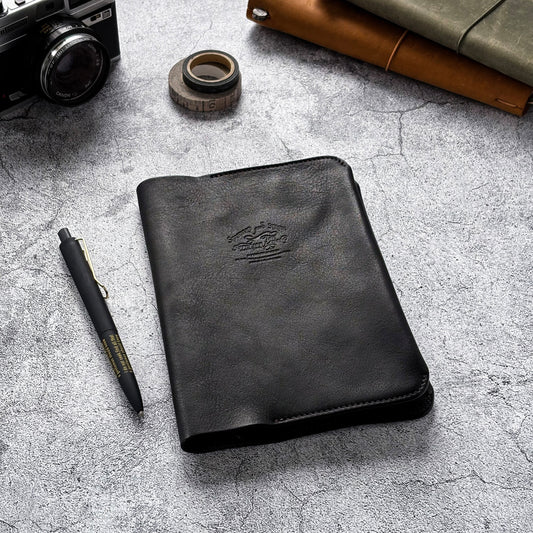 The Superior Labor / Oil Leather B6 Notebook Cover - Black