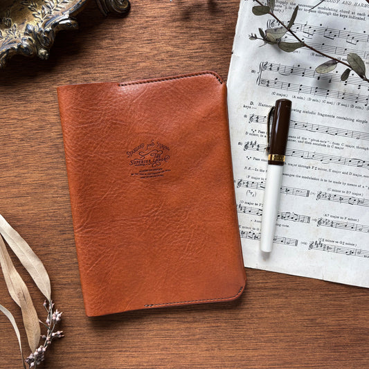 The Superior Labor / Oil Leather B6 Notebook Cover - Light Brown