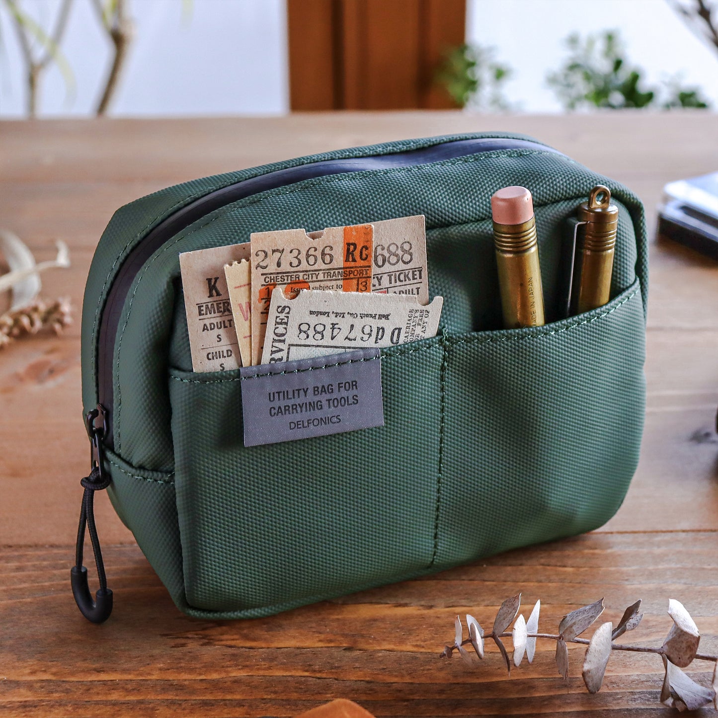 Delfonics Utility Pouch - Water Repellent (Deep Green / Size XS)