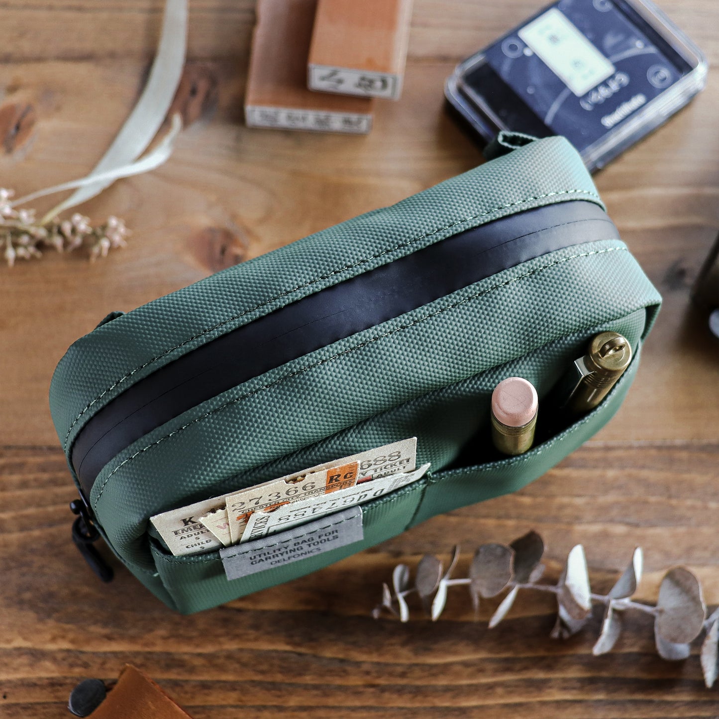 Delfonics Utility Pouch - Water Repellent (Deep Green / Size XS)