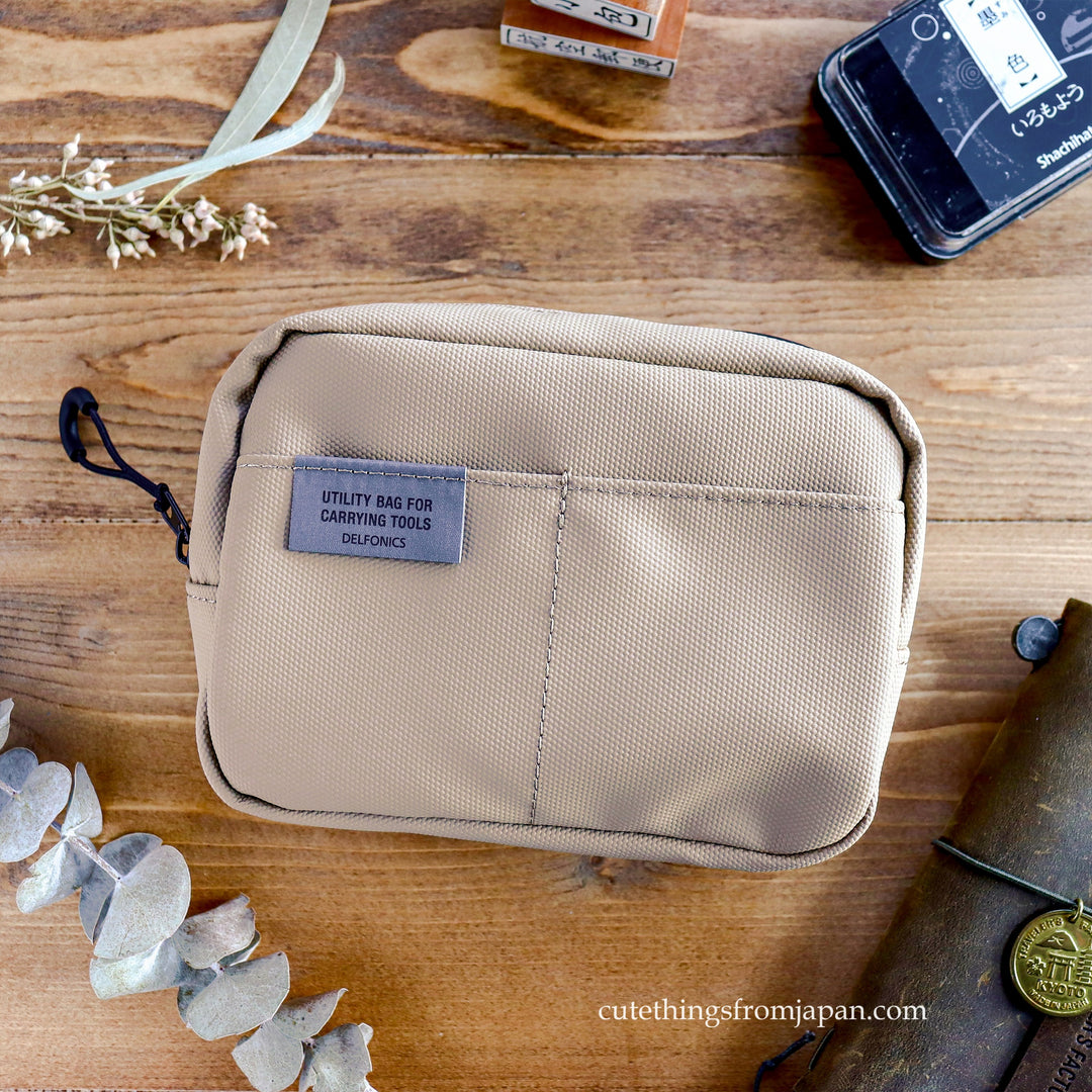 Delfonics Utility Pouch - Water Repellent (Beige / Size XS)