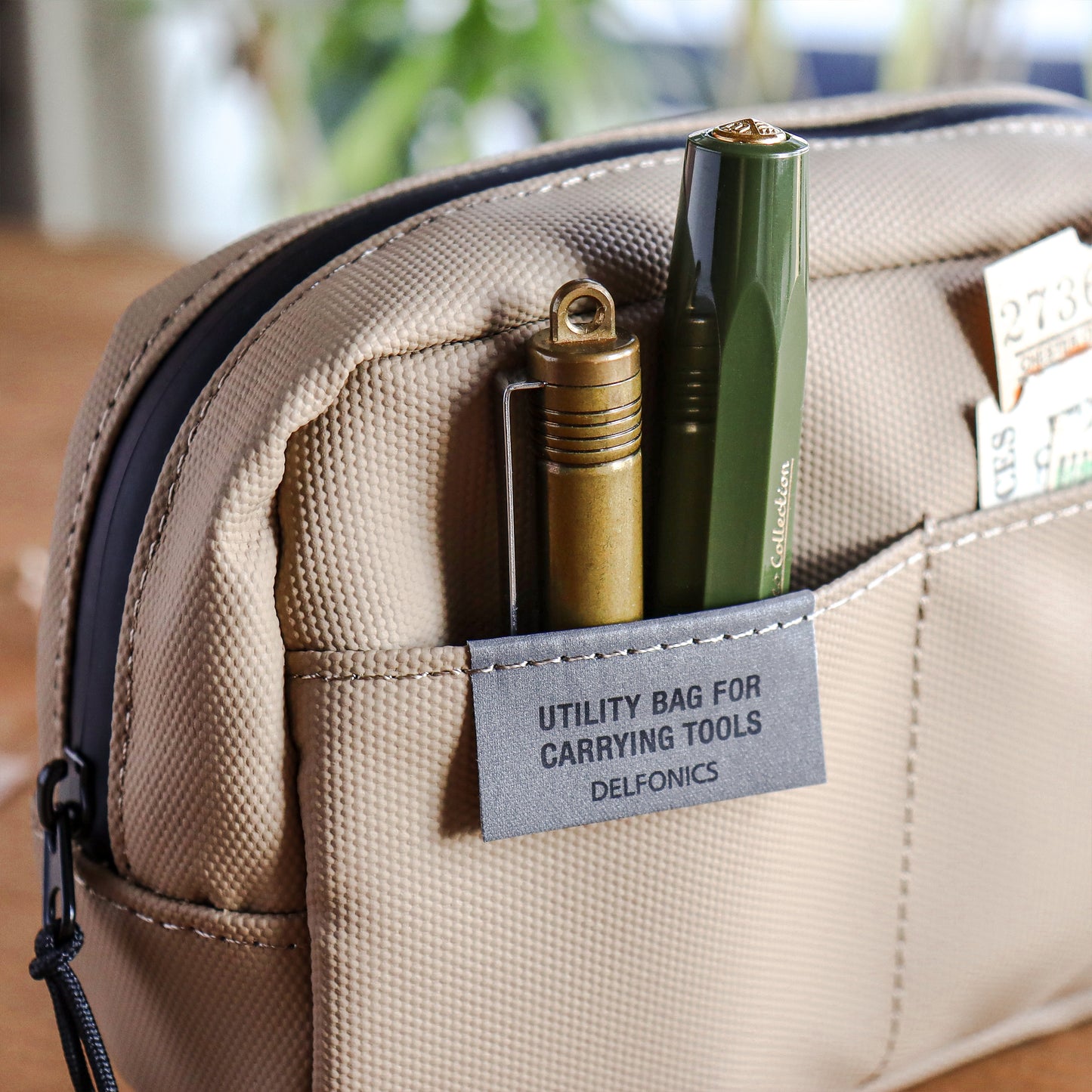 Delfonics Utility Pouch - Water Repellent (Beige / Size XS)