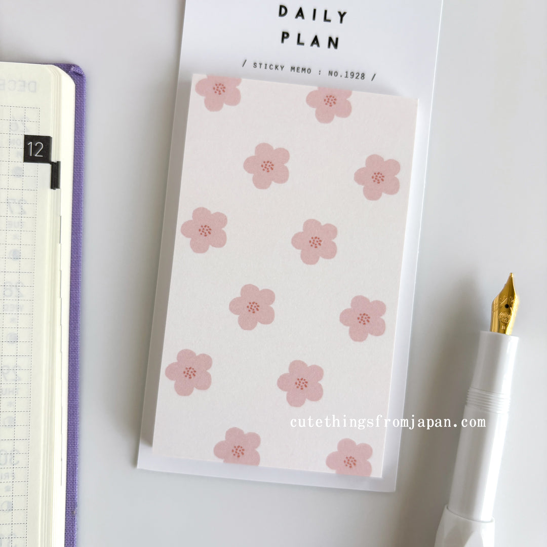 Daily Plan Sticky Note  - Flowers