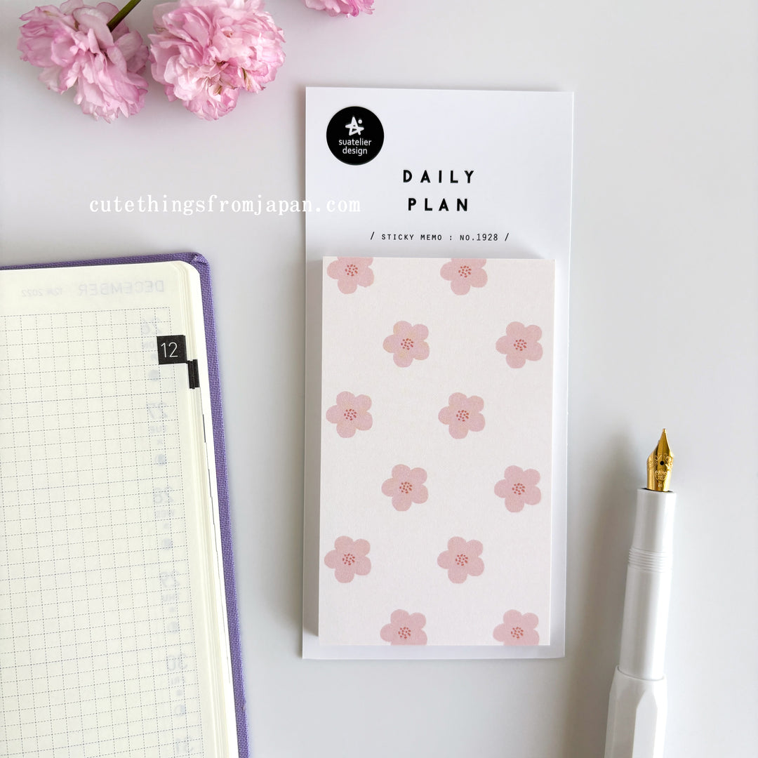 Daily Plan Sticky Note  - Flowers