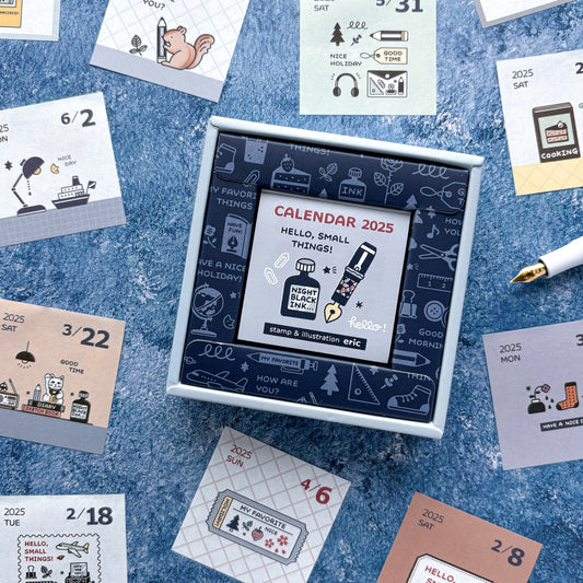 eric 2025 Color Mini Calendar - One-day-a-page Himekuri Calendar