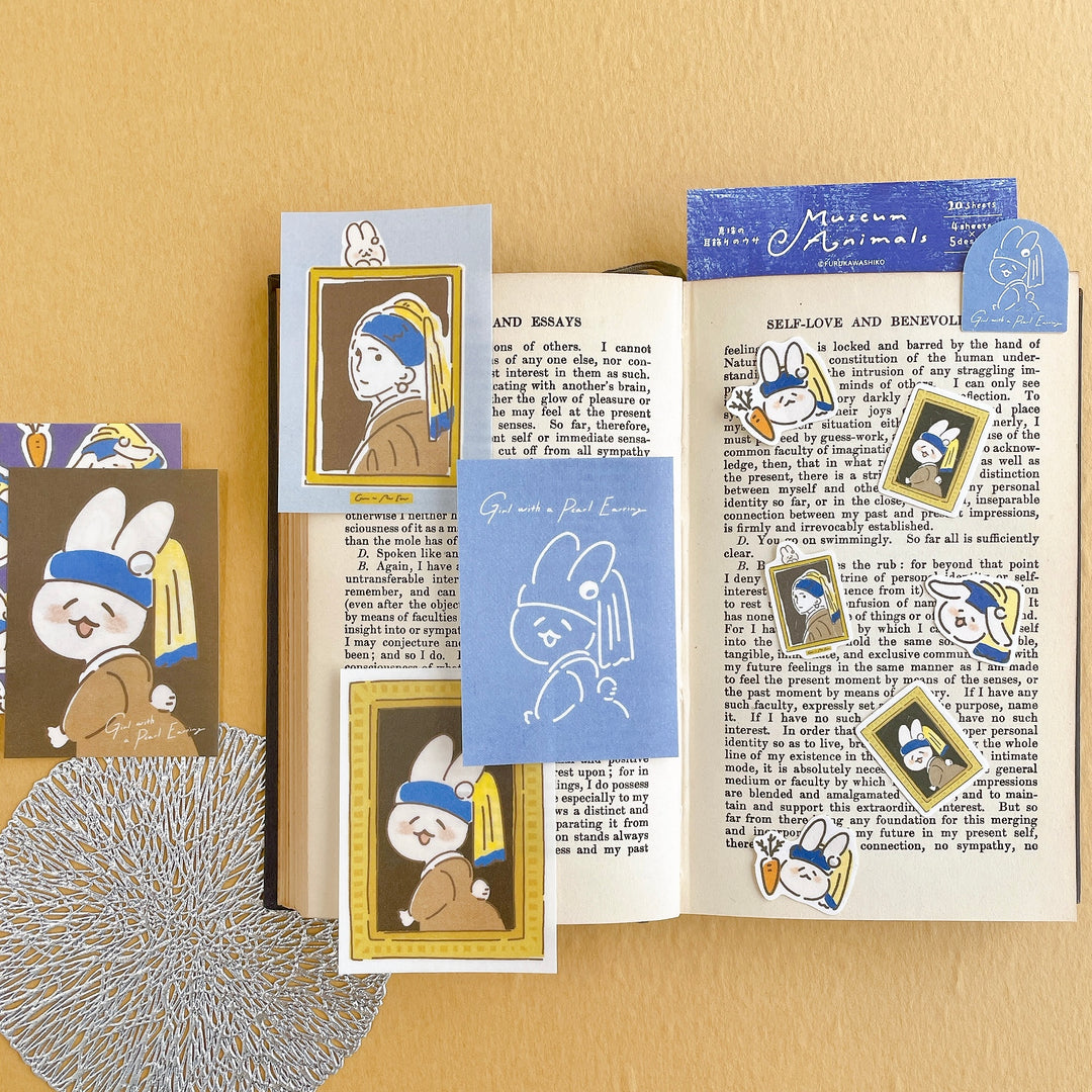 Limited Edition Flake Stickers - Girl with a Pearl Earring Bunny