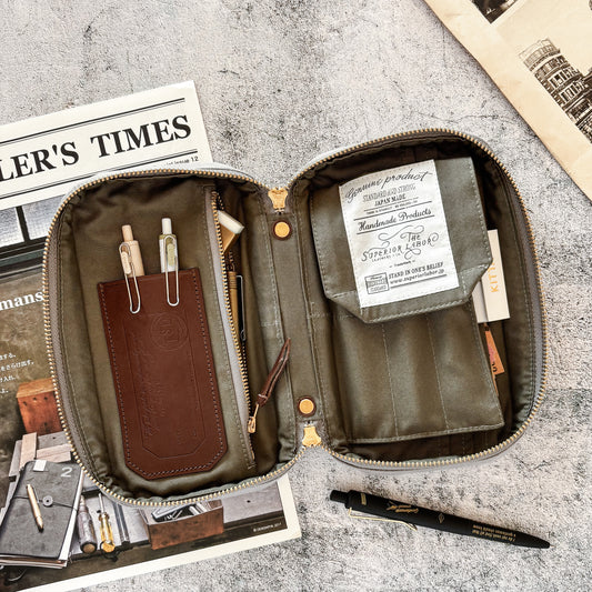 THE SUPERIOR LABOR / キャンバスミッションケース【グレー・M】