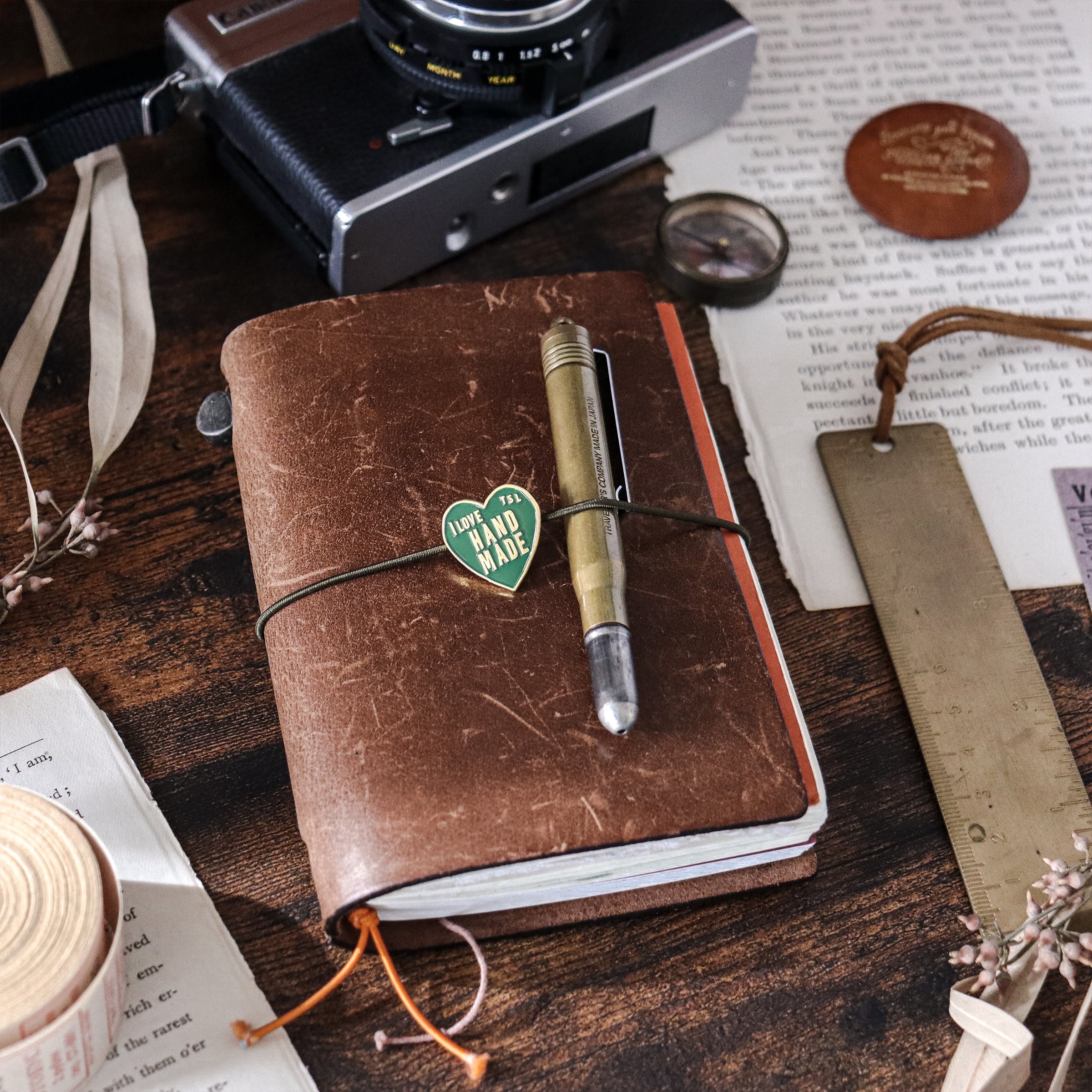 The Superior Labor / Brass Concho Charm - I Love Handmade