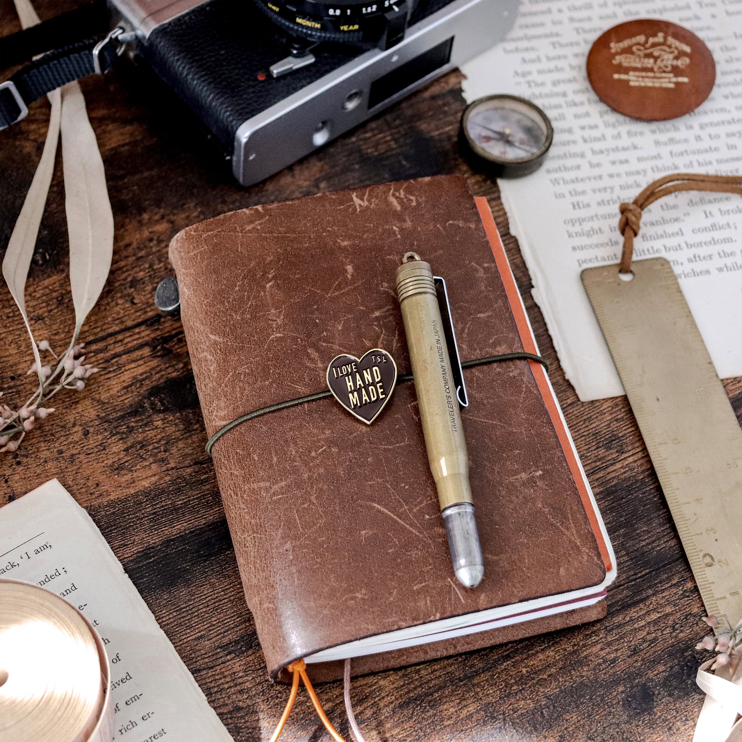 The Superior Labor / Brass Concho Charm - I Love Handmade