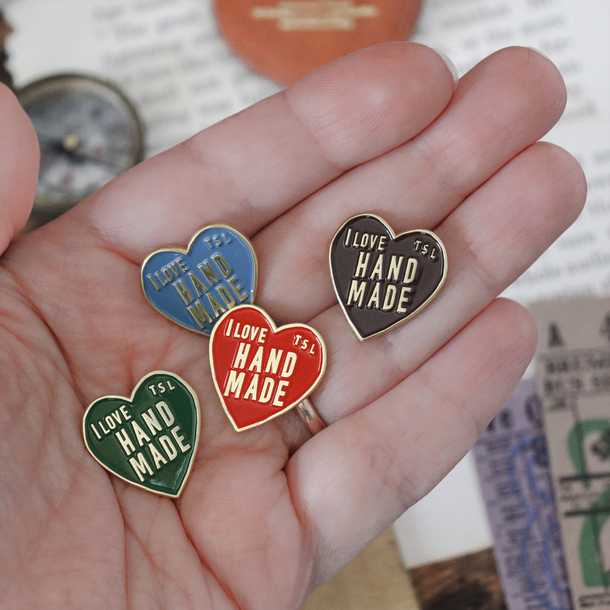 The Superior Labor / Brass Pin - I Love Handmade