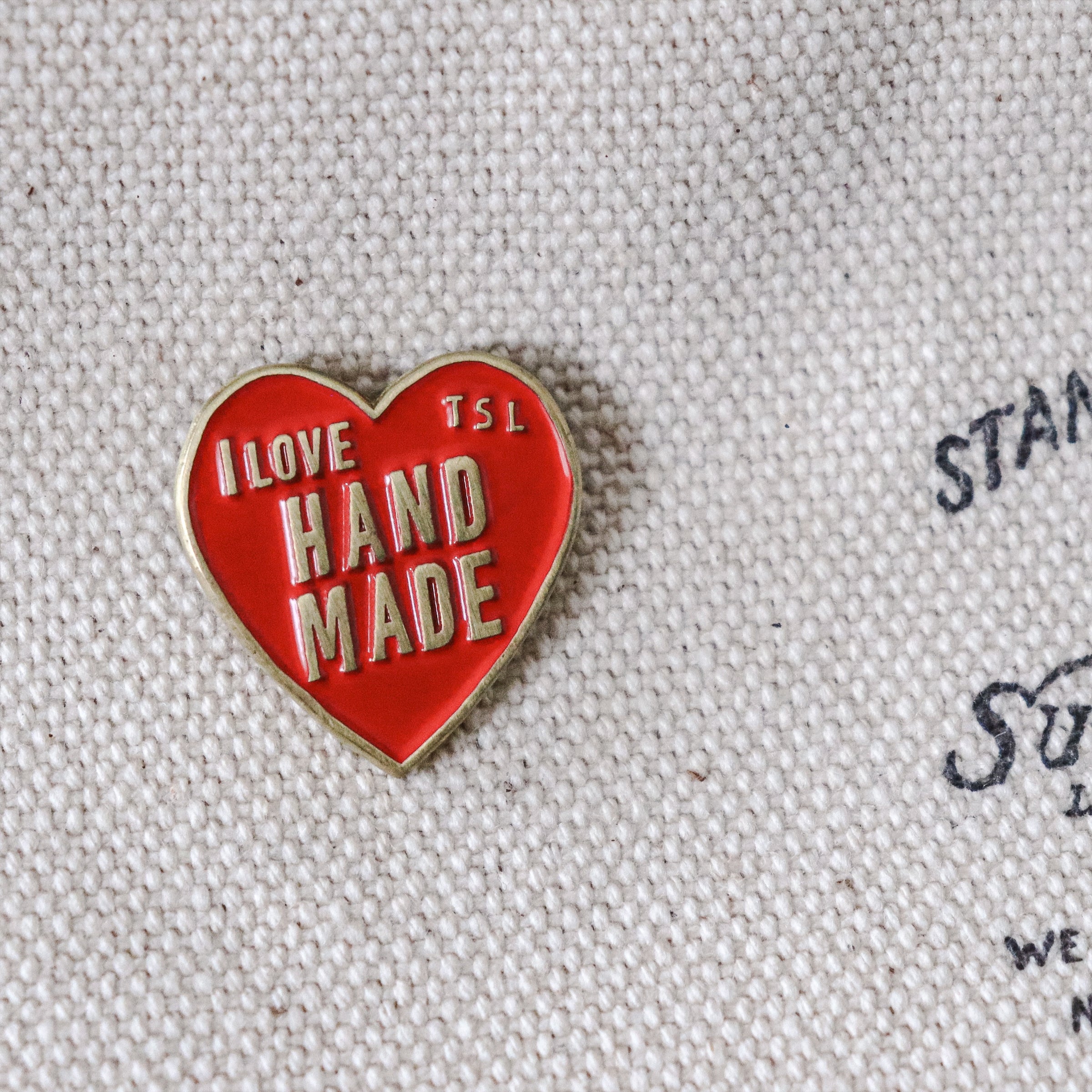 The Superior Labor / Brass Pin - I Love Handmade