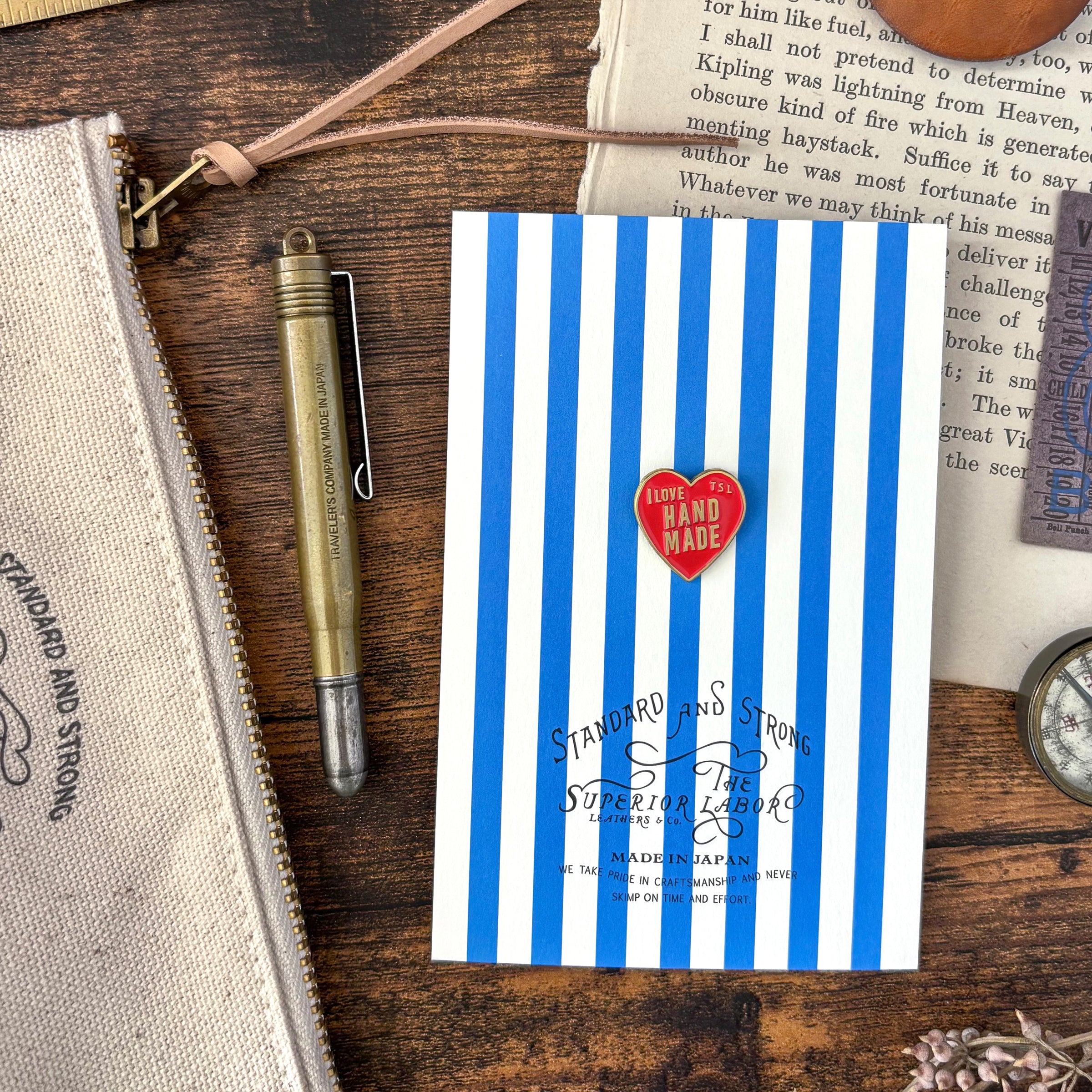 The Superior Labor / Brass Pin - I Love Handmade