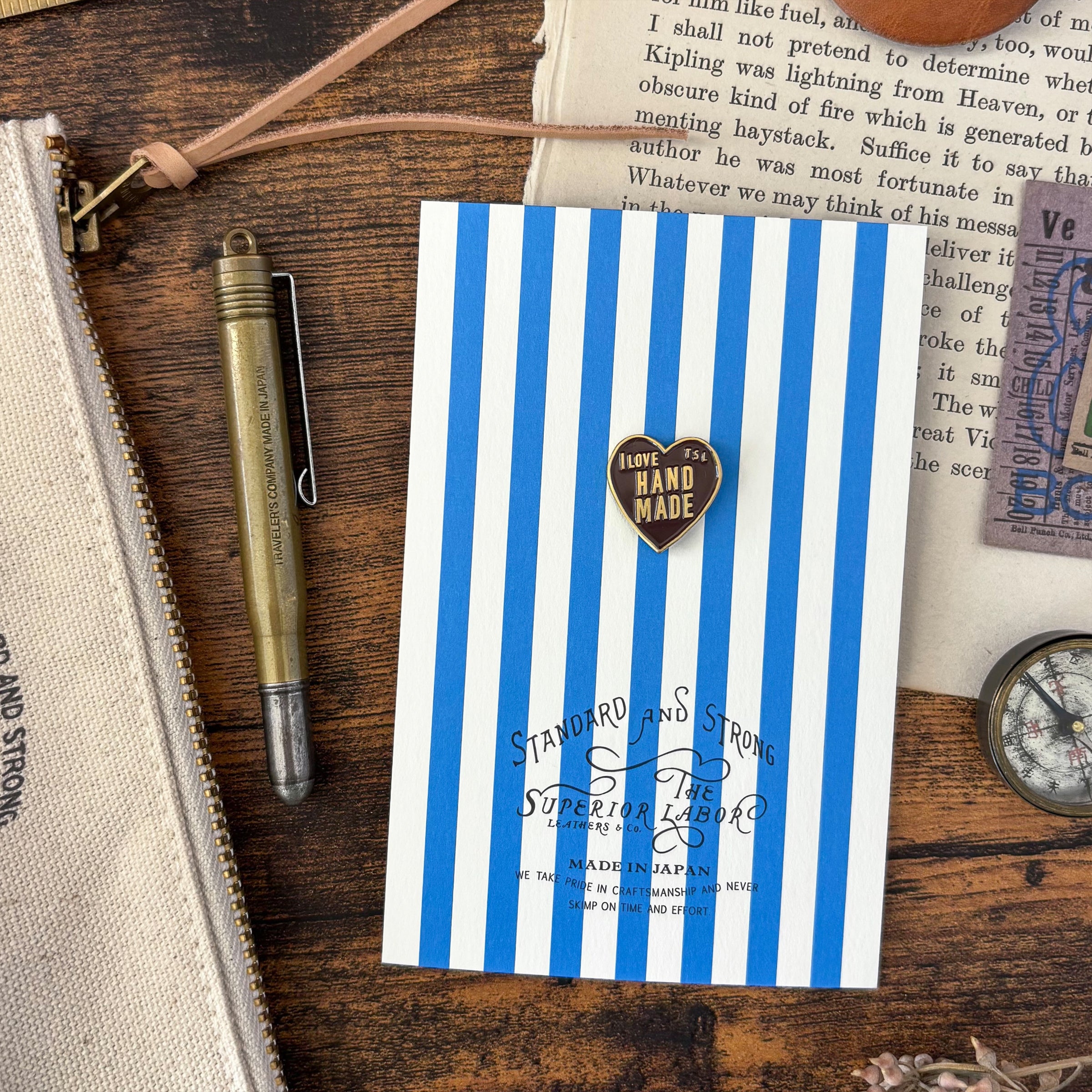 The Superior Labor / Brass Pin - I Love Handmade
